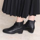 ドレープデザインウェッジソールショートブーツ | Mode et Jacomo×ing | 詳細画像1