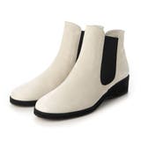 アイボリー | サイドゴアウェッジソールショートブーツ | Mode et Jacomo×ing