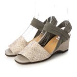 カーキミックス | 【高機能】アンクルストラップストレッチサンダル | Mode et Jacomo×ing