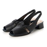ブラック | オープントゥバックストラップサンダル | Mode et Jacomo×ing