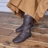 【防水】【防滑】スクエアトゥフラットソールハーフブーツ | Mode et Jacomo×ing | 詳細画像1 