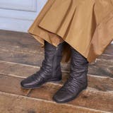 【防水】【防滑】スクエアトゥフラットソールハーフブーツ | Mode et Jacomo×ing | 詳細画像2 