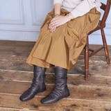 【防水】【防滑】スクエアトゥフラットソールハーフブーツ | Mode et Jacomo×ing | 詳細画像4 