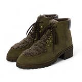 カーキ | タンクソールレースアップショートブーツ | Mode et Jacomo×ing