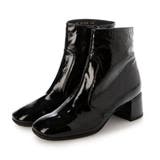 ブラックエナメル | スクエアトゥショートブーツ | Mode et Jacomo×ing