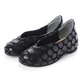 ブラックカタオシ | 【軽量】Vカットフラットパンプス | Mode et Jacomo×ing