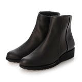 ブラック | ウエッジヒールショートブーツ | Mode et Jacomo×ing