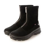 ブラックスエード | 【レイン対応】フロントジッパーボリュームソールブーツ | Mode et Jacomo×ing