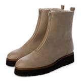 ベージュ | 厚底フロントジッパーブーツ | Mode et Jacomo×ing