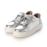 シルバー | 厚底ベルクロスニーカー | Mode et Jacomo×ing