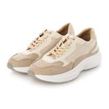 ベージュ | 【軽量】厚底レースアップスニーカー | Mode et Jacomo×ing
