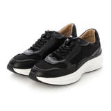 ブラック | 【軽量】厚底レースアップスニーカー | Mode et Jacomo×ing