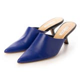 ブルー | ダイアゴナルヒールポインテッドトゥミュール | Mode et Jacomo×ing