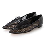 ブラックキジ | ネットメッシュフラットパンプス | Mode et Jacomo×ing