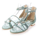 グリーンスエード | アンクルストラップサンダル | Mode et Jacomo×ing