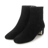 ブラックスエード | グリッターヒールショートブーツ | Mode et Jacomo×ing