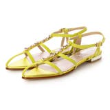 イエロースエード | ポインテッドトゥTストラップサンダル | Mode et Jacomo×ing