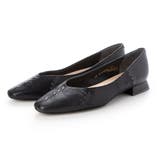 ブラック | 【WEB限定カラー】スクエアトゥローヒールパンプス | Mode et Jacomo×ing