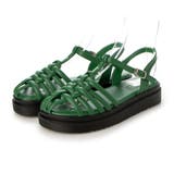 グリーン | ナローストラップグルカサンダル | Mode et Jacomo×ing