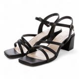 ブラック | 【WEB限定】アシンメトリークロスサンダル | Mode et Jacomo×ing