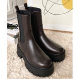 ブラウン | 厚底サイドゴアブーツ | moment+