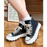 ボリューム厚底ハイカットスニーカー | moment+ | 詳細画像18