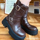 ダブルベルトバイカーブーツ | moment+ | 詳細画像1 