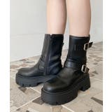 ダブルベルトバイカーブーツ | moment+ | 詳細画像10 