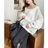 裏毛袖ワンポイントバック刺繍ジップアップパーカーTC | moment+ | 詳細画像19 