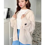 裏毛袖ワンポイントバック刺繍ジップアップパーカーTC | moment+ | 詳細画像39 