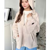 裏毛袖ワンポイントバック刺繍ジップアップパーカーTC | moment+ | 詳細画像41 