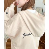 裏毛袖ワンポイントバック刺繍ジップアップパーカーTC | moment+ | 詳細画像43 