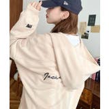 裏毛袖ワンポイントバック刺繍ジップアップパーカーTC | moment+ | 詳細画像44 