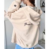 裏毛袖ワンポイントバック刺繍ジップアップパーカーTC | moment+ | 詳細画像50 