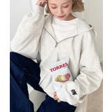 裏毛袖ワンポイントバック刺繍ジップアップパーカーTC | moment+ | 詳細画像58 