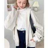 裏毛袖ワンポイントバック刺繍ジップアップパーカーTC | moment+ | 詳細画像60 