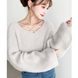 \モテニット♡/クロスネックシャギーニットプルオーバー | moment+ | 詳細画像24
