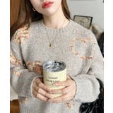 ミックスカラーハートジャガードアルパカライクニットプルオーバー | moment+ | 詳細画像11 