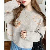 ミックスカラーハートジャガードアルパカライクニットプルオーバー | moment+ | 詳細画像13 