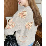 ミックスカラーハートジャガードアルパカライクニットプルオーバー | moment+ | 詳細画像14 