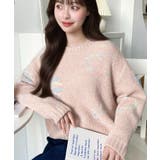 ミックスカラーハートジャガードアルパカライクニットプルオーバー | moment+ | 詳細画像17 