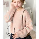 ミックスカラーハートジャガードアルパカライクニットプルオーバー | moment+ | 詳細画像20 