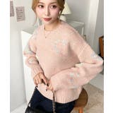 ミックスカラーハートジャガードアルパカライクニットプルオーバー | moment+ | 詳細画像21 