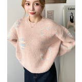 ミックスカラーハートジャガードアルパカライクニットプルオーバー | moment+ | 詳細画像22 