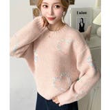 ミックスカラーハートジャガードアルパカライクニットプルオーバー | moment+ | 詳細画像23 