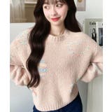 ミックスカラーハートジャガードアルパカライクニットプルオーバー | moment+ | 詳細画像9