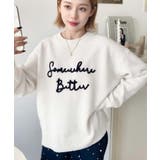 コードロゴ刺繍ニットプルオーバー6G | moment+ | 詳細画像2 