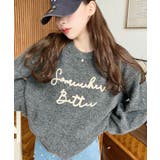 コードロゴ刺繍ニットプルオーバー6G | moment+ | 詳細画像25 