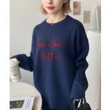 コードロゴ刺繍ニットプルオーバー6G | moment+ | 詳細画像44 