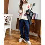 ミックスカラーフラワージャガードニットプルオーバー6G | moment+ | 詳細画像24 